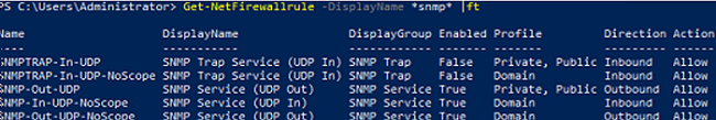 list windows defender snmp rules with powershell