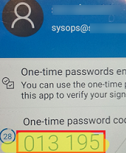 one time password code in microsoft authenticator app