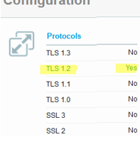check supported TLS versions on the server side