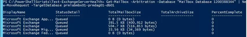 transfer system mailbox exchange2010 to another database