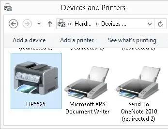 just installed printer apear in system