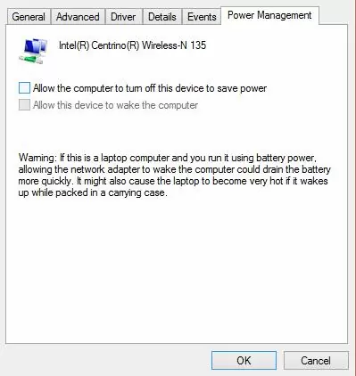 wifi driver - disable power save mode 
