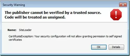 Java error: The publisher cannot be verified by a trusted source