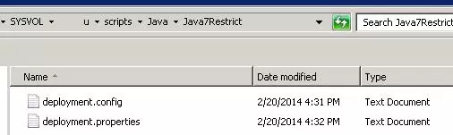 file deployment.properties : java config