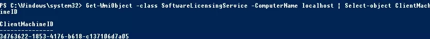 get kms client cmid using powershell