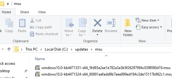 msu security updates for windows 10