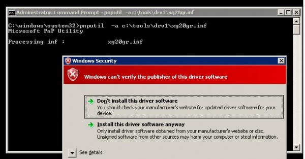 how to sign an unsigned driver for x64 windows 10