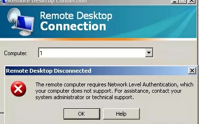 The remote computer requires Network Level Authentication, which your computer does not support.