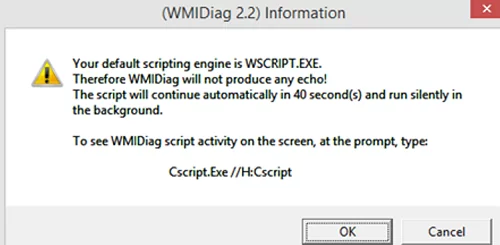 wmidiag.vbs version 2.2 - script to troubleshoot wmi errors