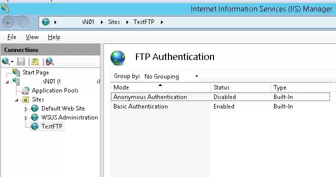FTP Authentication