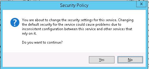 change security settings