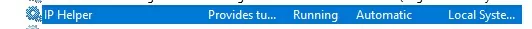  iphlpsvc (IP Helper) service 