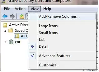 Add/Remove columns in ADUC