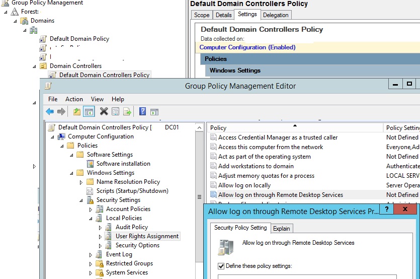 Remote desktop access. Служба груп полиси. User rights Assignment как найти. Мочи GPO. GPO data.