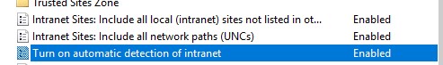 GPO policies to automatically assign local servers to intranet zone