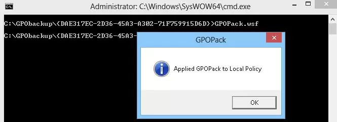 Applied GPOPack to Local Policy
