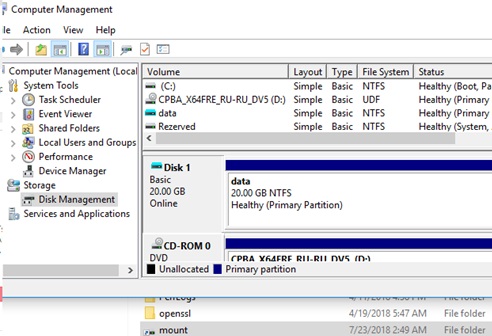 mount vhdx file to a folder