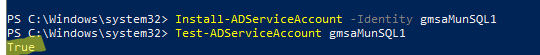 Install-ADServiceAccount - install gmsa account on Windows Server 2016