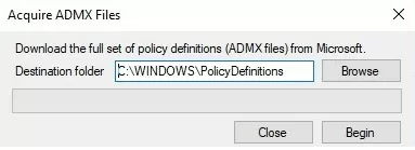 download latest admx files in window 10