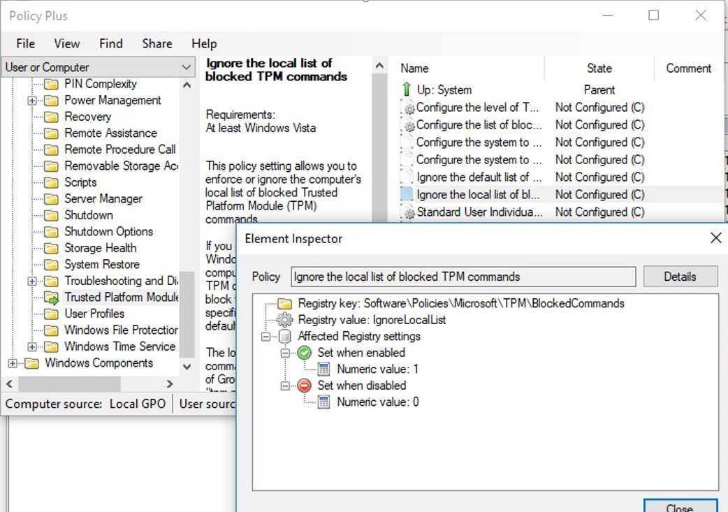 gpo and registry settings