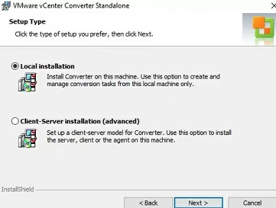 install vcenter converter on windows