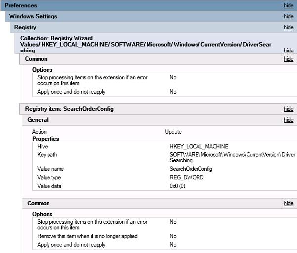 Set delete. Preferences Windows. Registry collection.