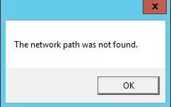 The network path was not found 