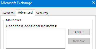 additional mailboxes in the outlook exchange profile