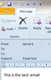 test email in outlook