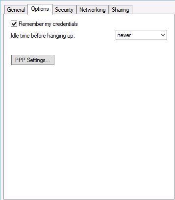 VPN option tab Windows 8 / Windows 2012