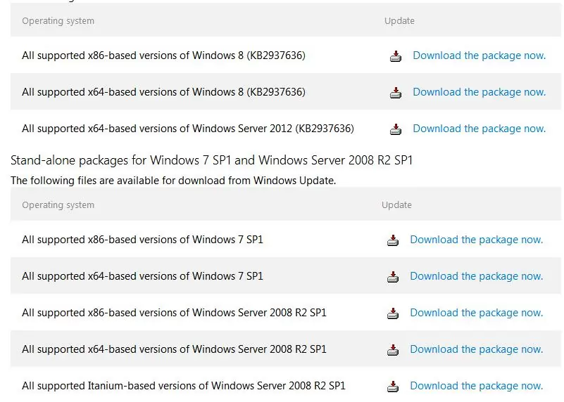 Download latest windows update agent