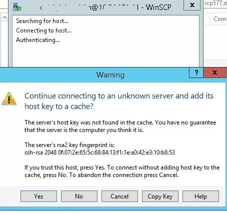 rsa2 key warning