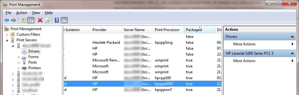 packaged printer driver