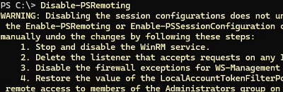 Disable-PSRemoting