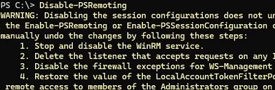 Disable-PSRemoting