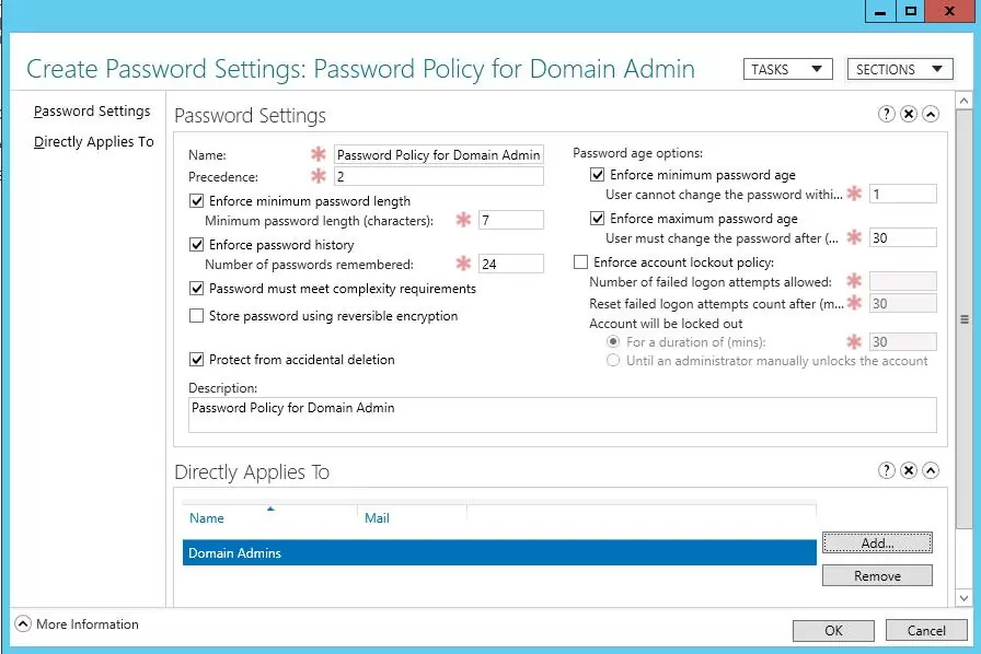 How to check Active Directory password policy