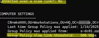 gpo slow link threshold