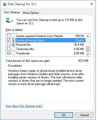 Cleanup Device driver packages - Windows 10