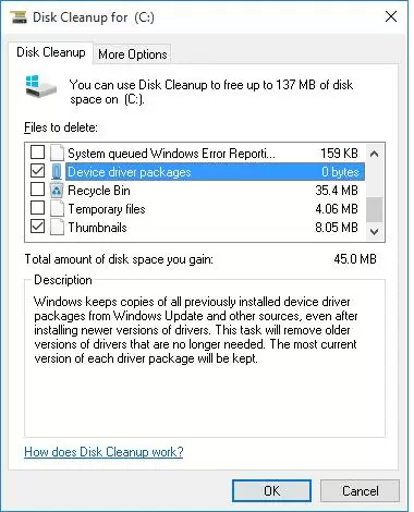 Cleanup Device driver packages - Windows 10