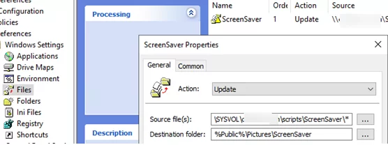 Copy screensaver images to computers with Group Policy Preferences