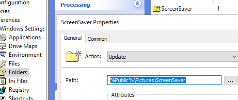 GPO: Create ScreenSaver folder