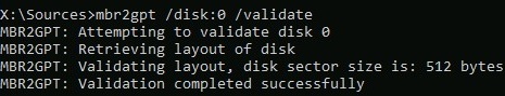 mbr2gpt failed to retrieve geometry for disk