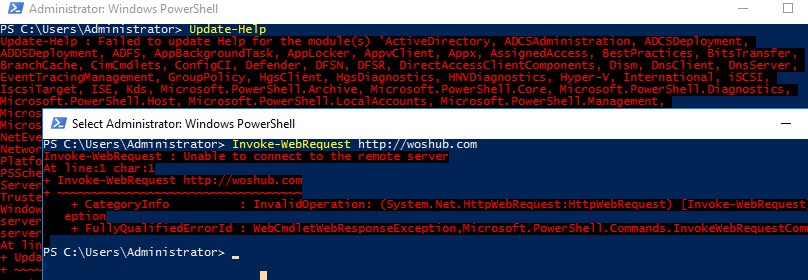 can't connect to the Internet from PowerShell over the authenticated proxy server