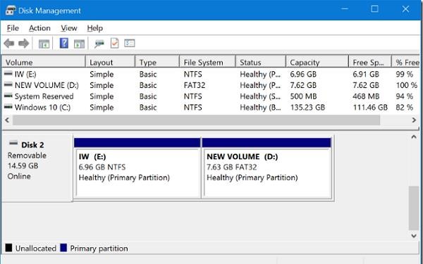 Omkostningsprocent til eksil Cordelia Creating Multiple Partitions on a USB Drive in Windows 10 | Windows OS Hub