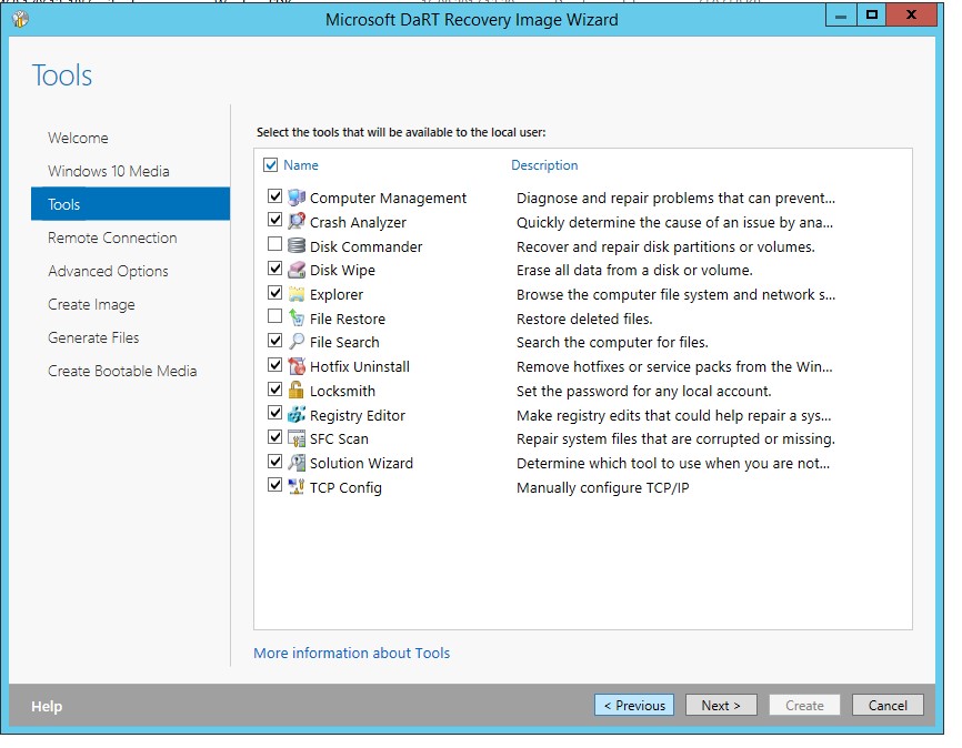 disk commander microsoft dart