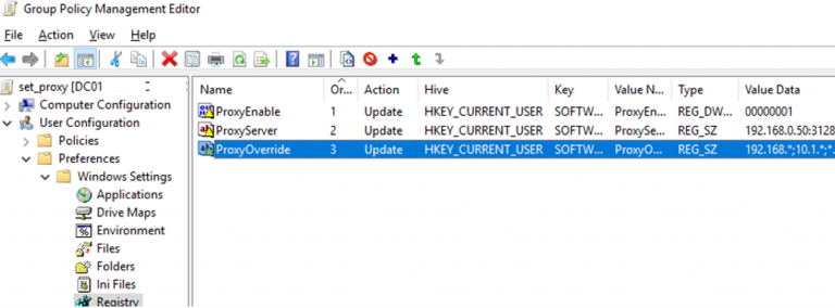 Configuring Proxy Settings on Windows Using Group Policy Preferences ...