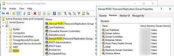 Denied RODC Password Replication Group