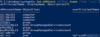 Get-ADObject search in active directory objects
