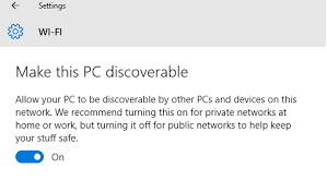 Make this PC discoverable