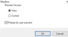 shadow connection to user remote desktop session on windows server 2016